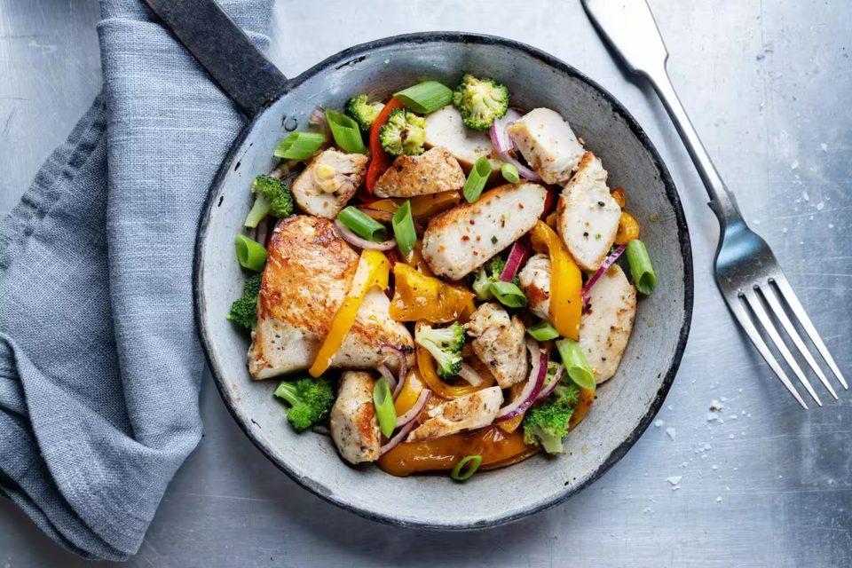 Fried Chicken Breast with Veggies