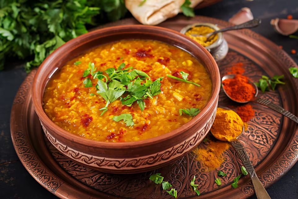 Indian Dal Spicy Curry Bowl