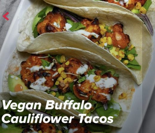 Buffalo- en bloemkooltaco's
