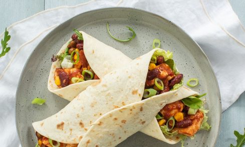Wraps with kidney beans (cold wraps)
