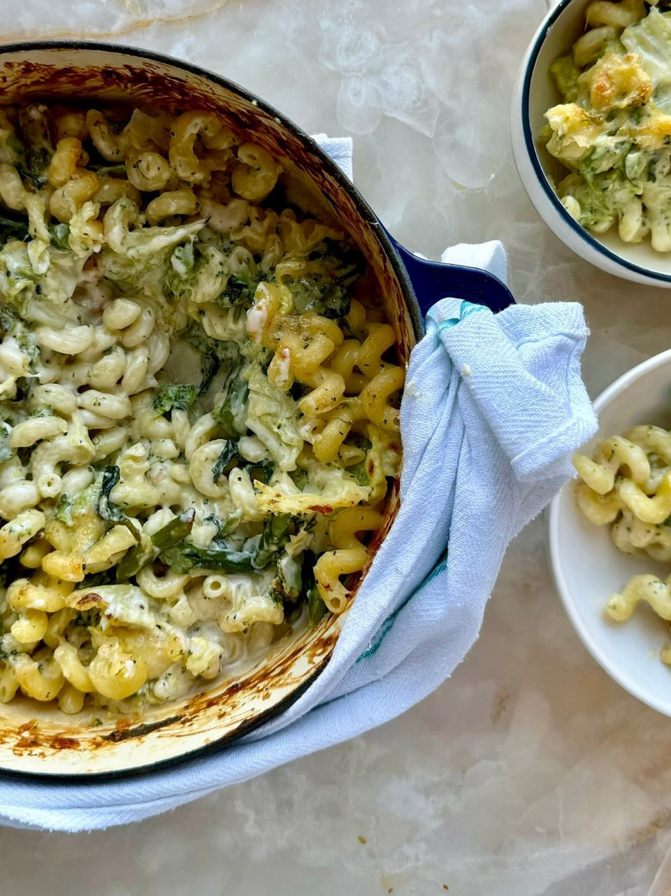 Mac 'n' Cheese with broccoli and Comté