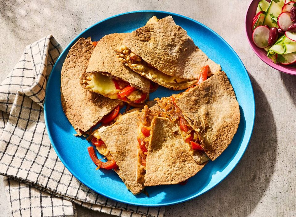 Quesadillas al Horno con Pollo Cajún