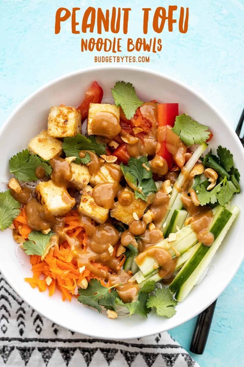 Peanut Tofu Noodle Bowls