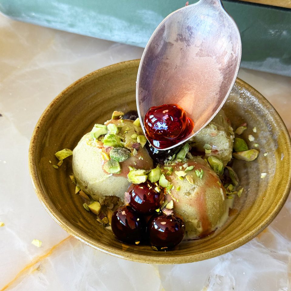 Helado de pistacho