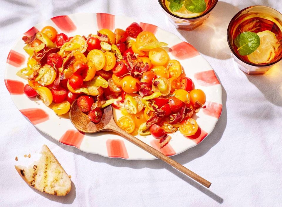 Tomato Salad with Fennel Seeds and Pancetta