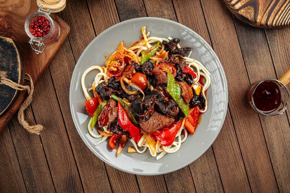 Uyghur Guiru Lagman Noodles with Ear Mushrooms
