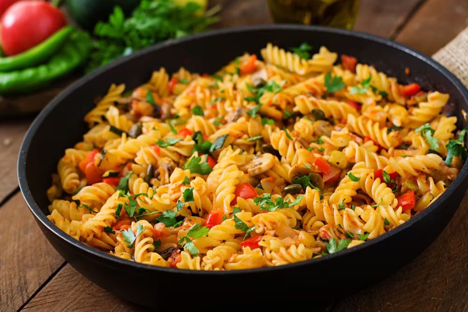 Vegetarian Vegetable Pasta Fusilli