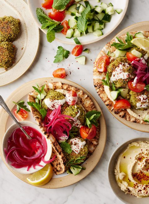 Baked Falafel with Fresh Herbs and Spices