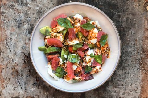 California-style caprese salade