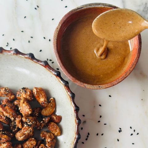 Kar gematiseerde cashew praline boter