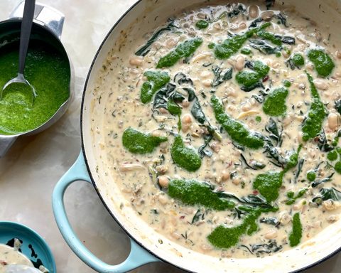 Clams, Beans, Greens and Cream
