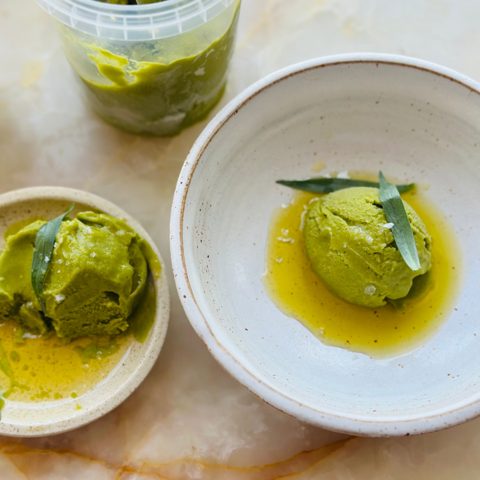Herby Pineapple and Yuzu Sherbet