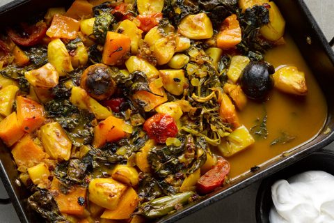 Iranian Vegetable Stew with Dried Lime