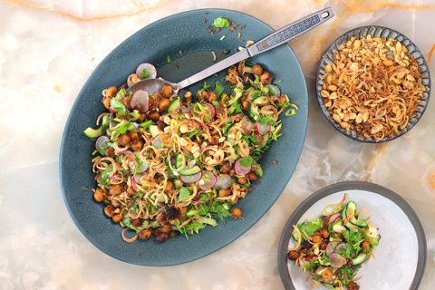 Miso and Peanut Butter Chickpea Salad