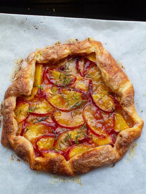 Peach, Rosemary and Lime Galette