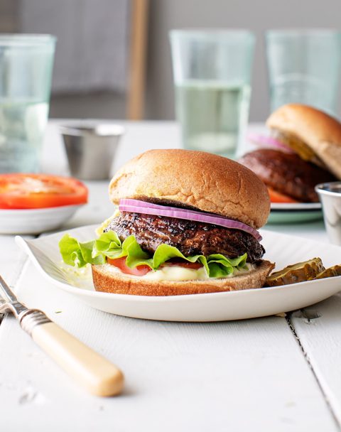 Hamburguesa de champiñón Portobello